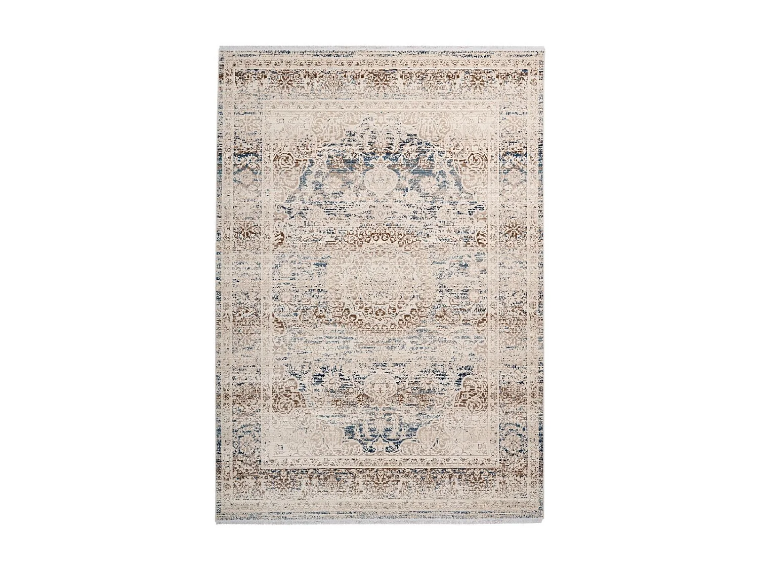 Tapis Oriental Effet Usé "Anouk" Crème 80 x 150 cm