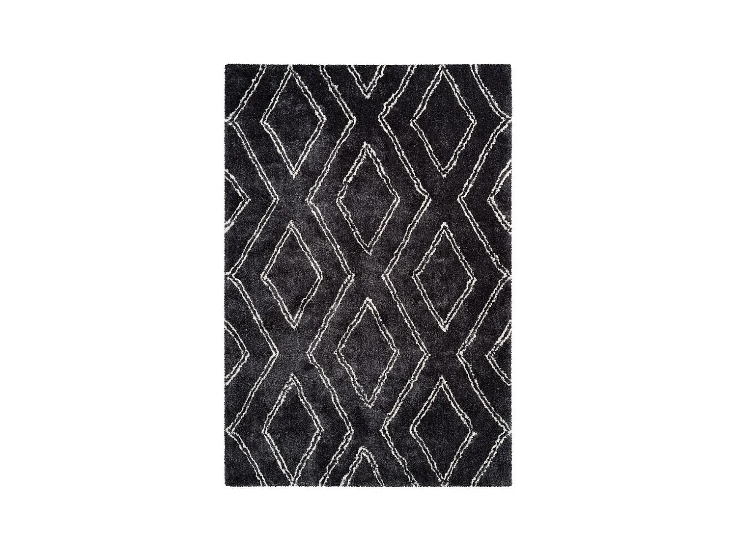 Tapis Imprimé Losange "Orlando" Anthracite 80 x 150 cm