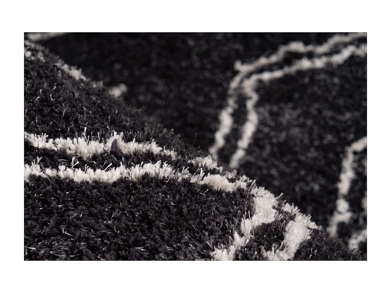 Tapis Imprimé Losange "Orlando" Anthracite 80 x 150 cm