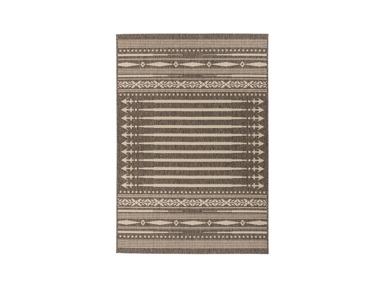 Tapis Imprimé à Poils Plats "Splash" Marron 160 x 230 cm