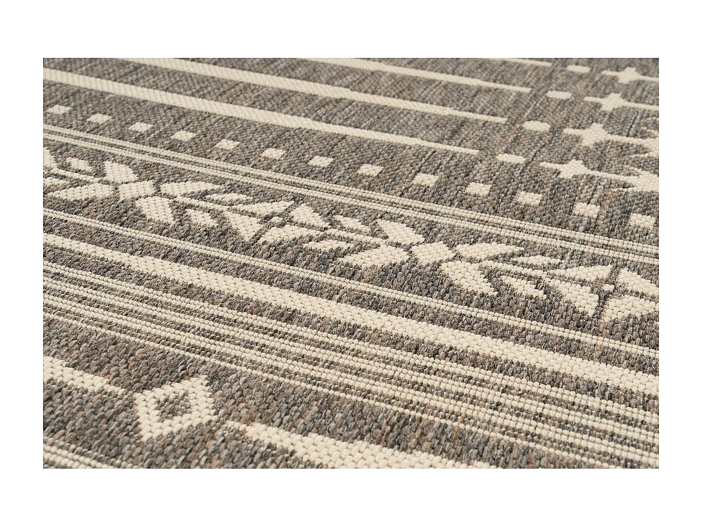 Tapis Imprimé à Poils Plats "Splash" Marron 160 x 230 cm