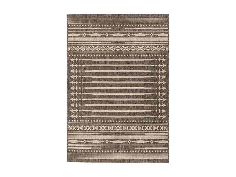 Tapis Imprimé à Poils Plats "Splash" Marron 160 x 230 cm