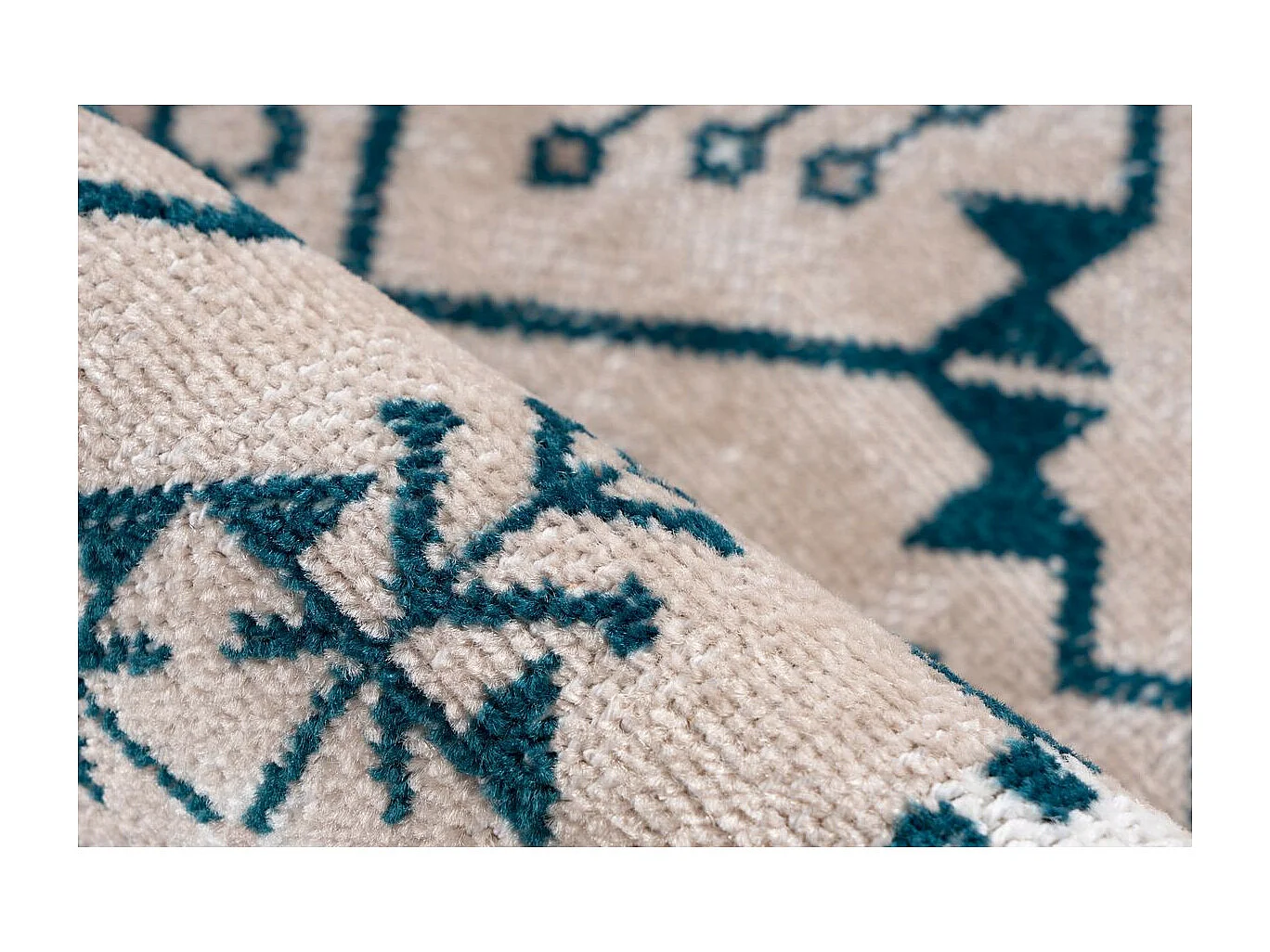 Tapis Patchwork à Poils Courts "Ariya" Taupe 120 x 170 cm