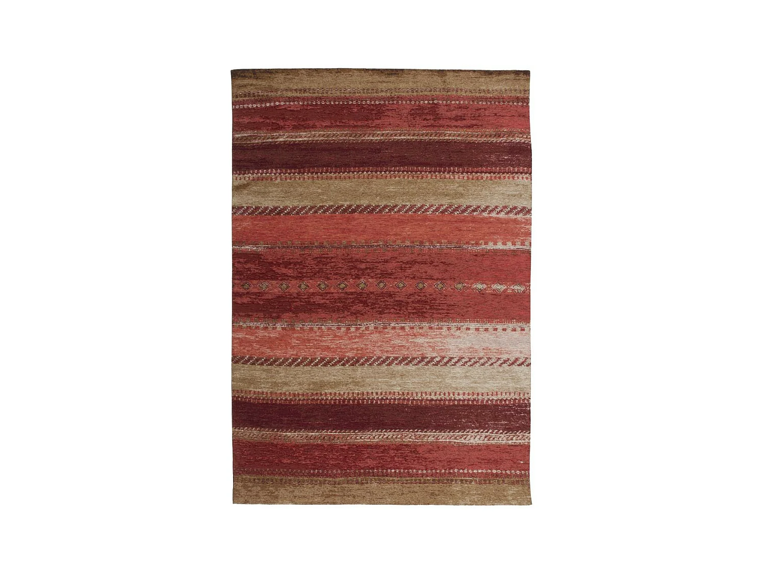 Tapis Jacquard à Poils Courts "Blaze" Rouge 75 x 150 cm