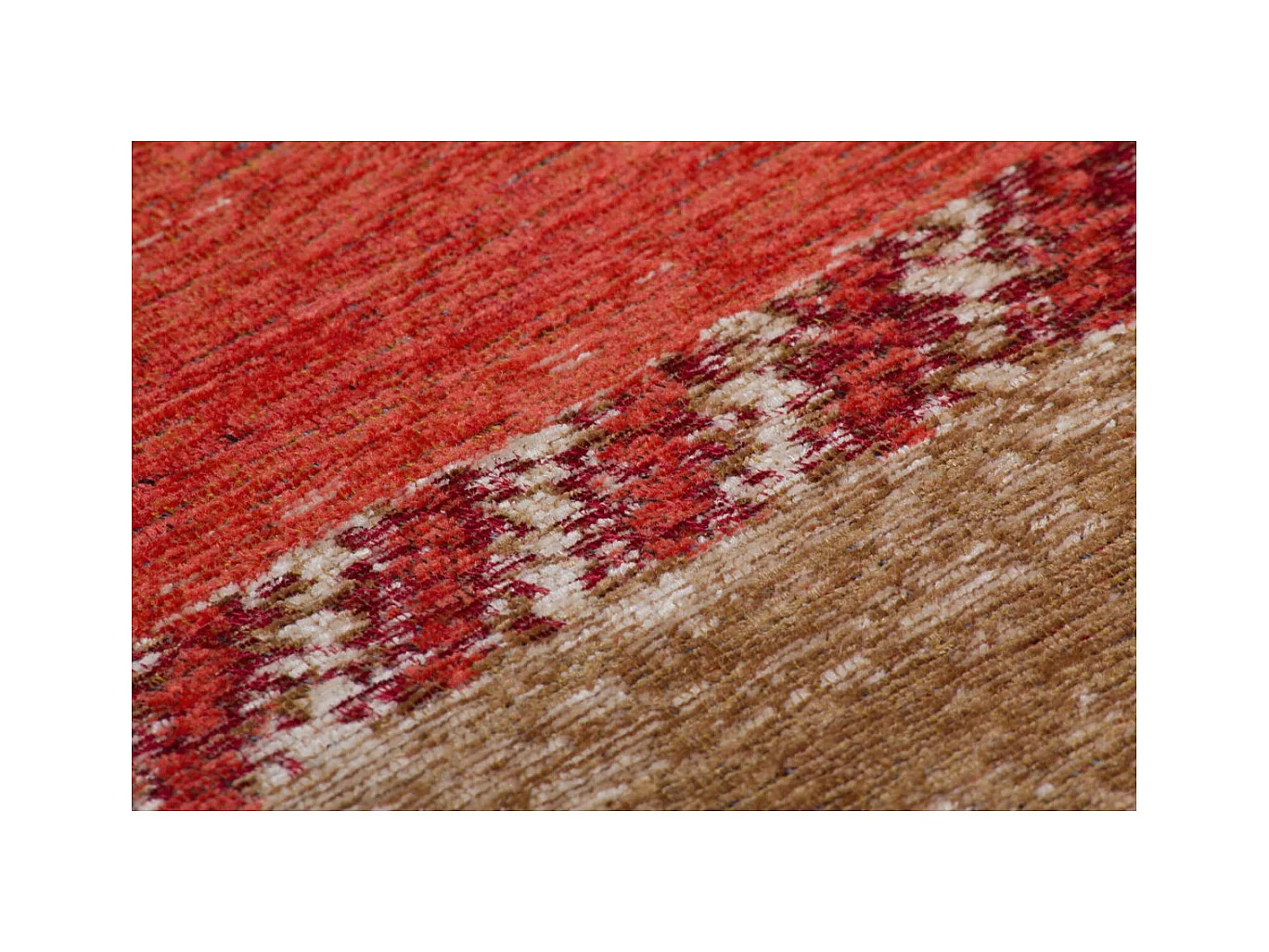 Tapis Jacquard à Poils Courts "Blaze" Rouge 75 x 150 cm