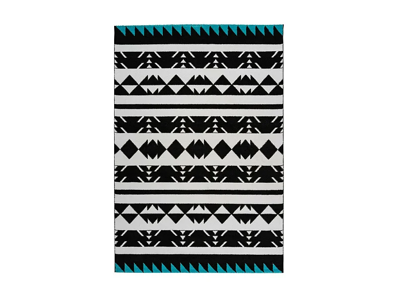 Tapis Ethnique à Poils Courts "Broadway IV" Blanc 200 x 290 cm