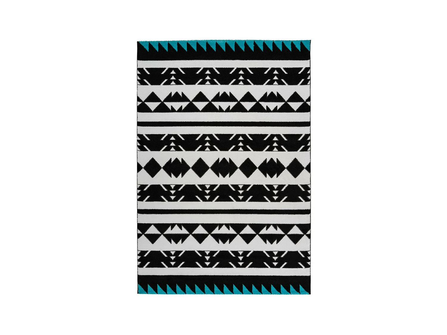 Tapis Ethnique à Poils Courts "Broadway IV" Blanc 200 x 290 cm