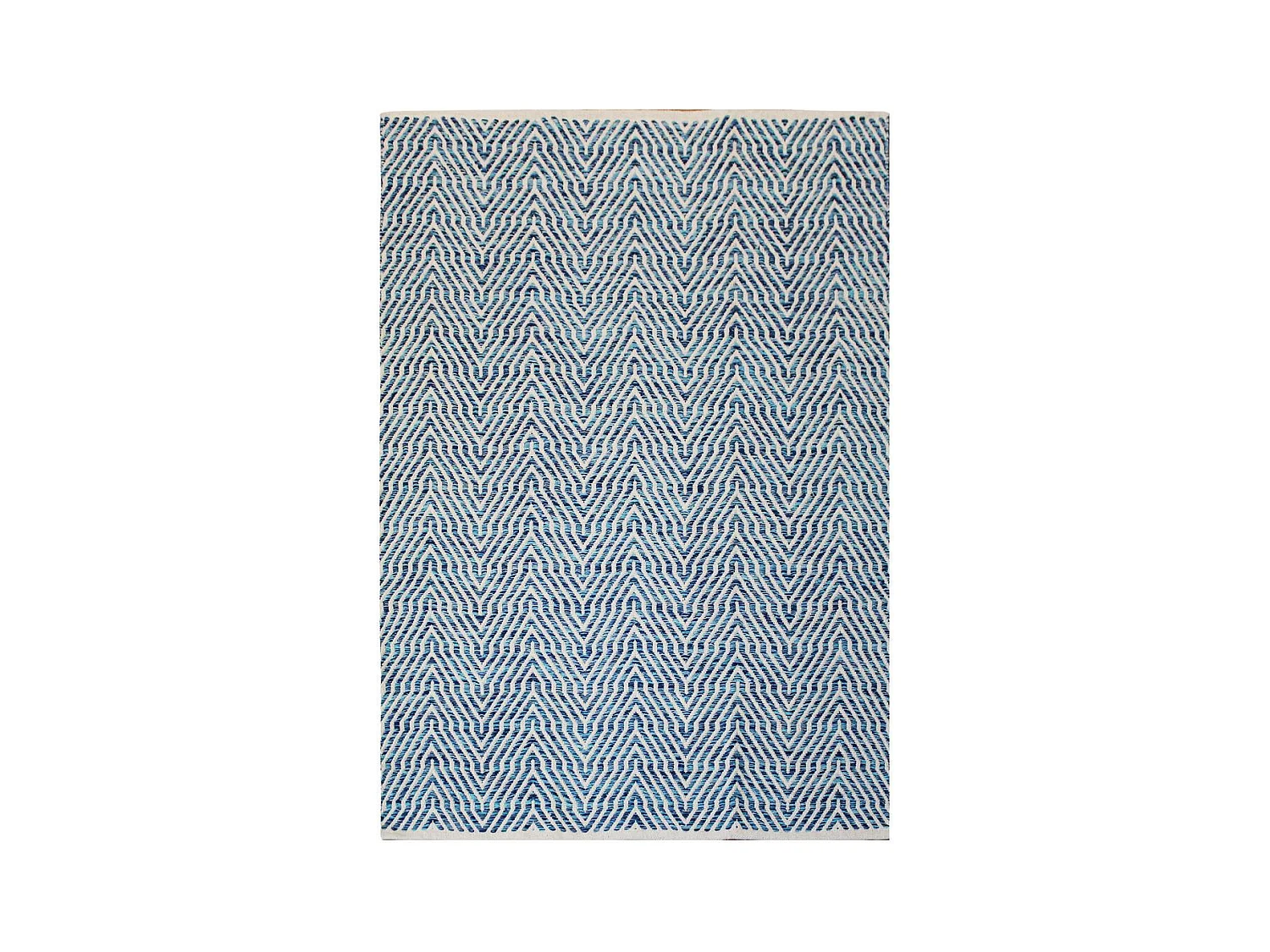 Tapis Rayé Fait Main "Aperitif" Bleu 160 x 230 cm