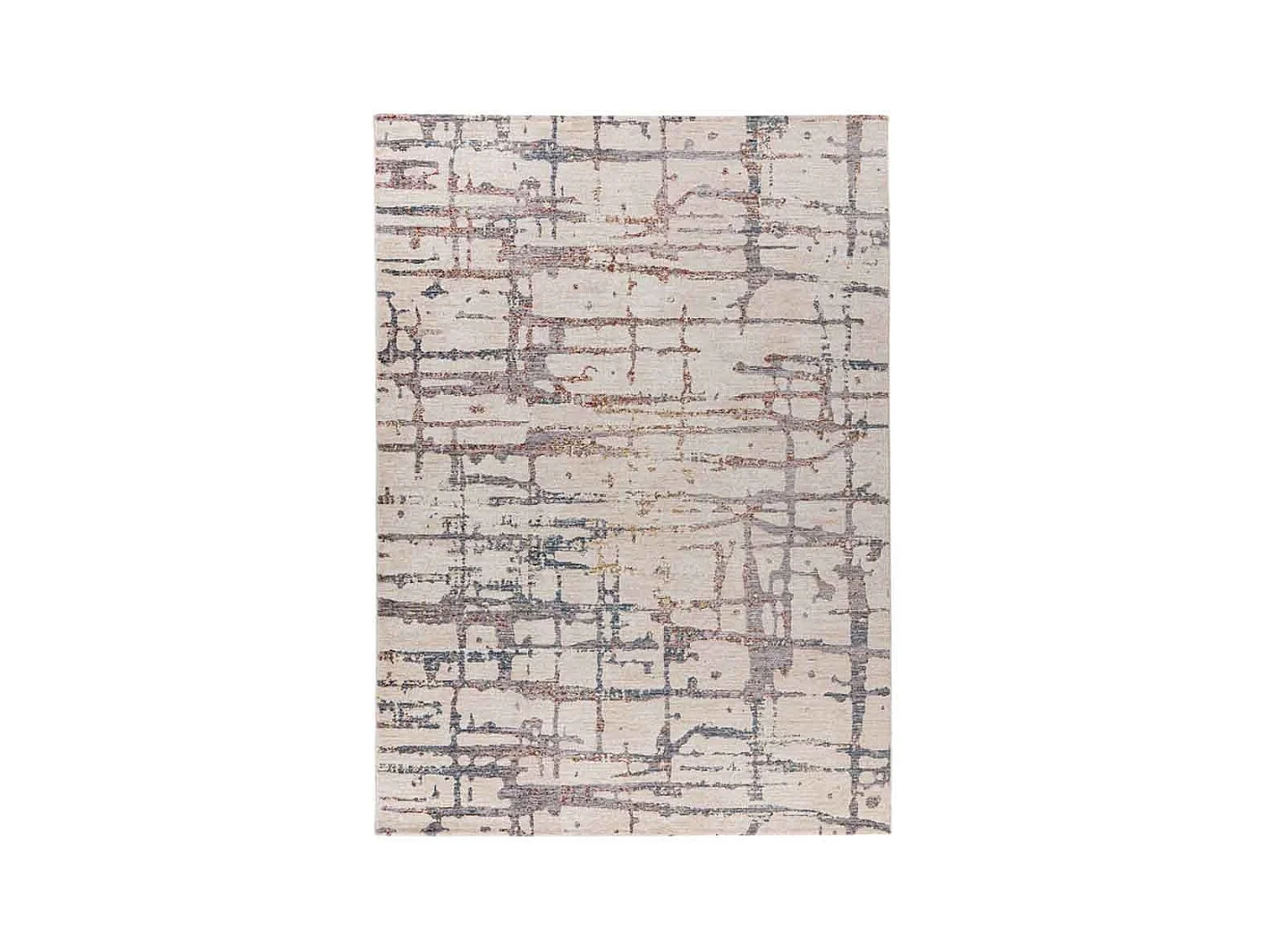 Tapis Tissé Imprimé Abstrait "Jaka" Crème 160 x 230 cm