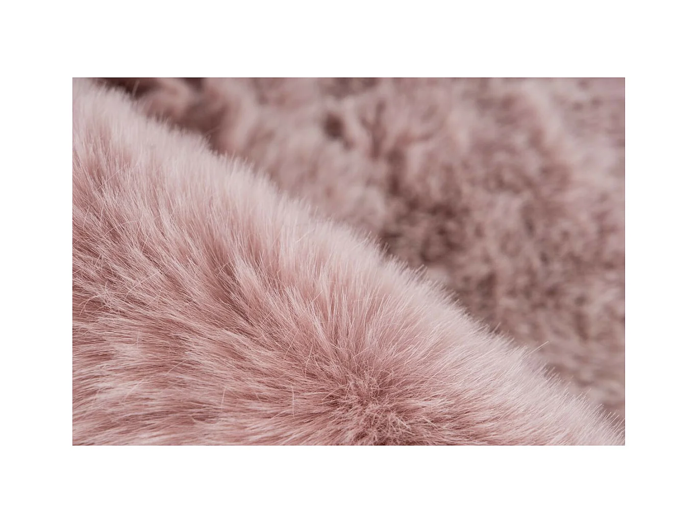 Tapis Imitation Fourrure à Poils Longs "Tender" Rose 80 x 150 cm