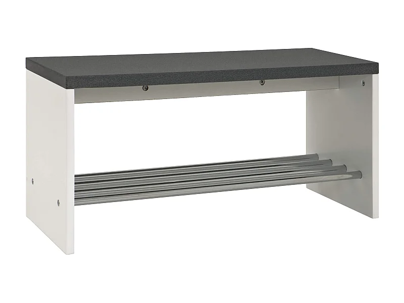 Panca per scarpe design bianco e granito 1 ripiano Nico