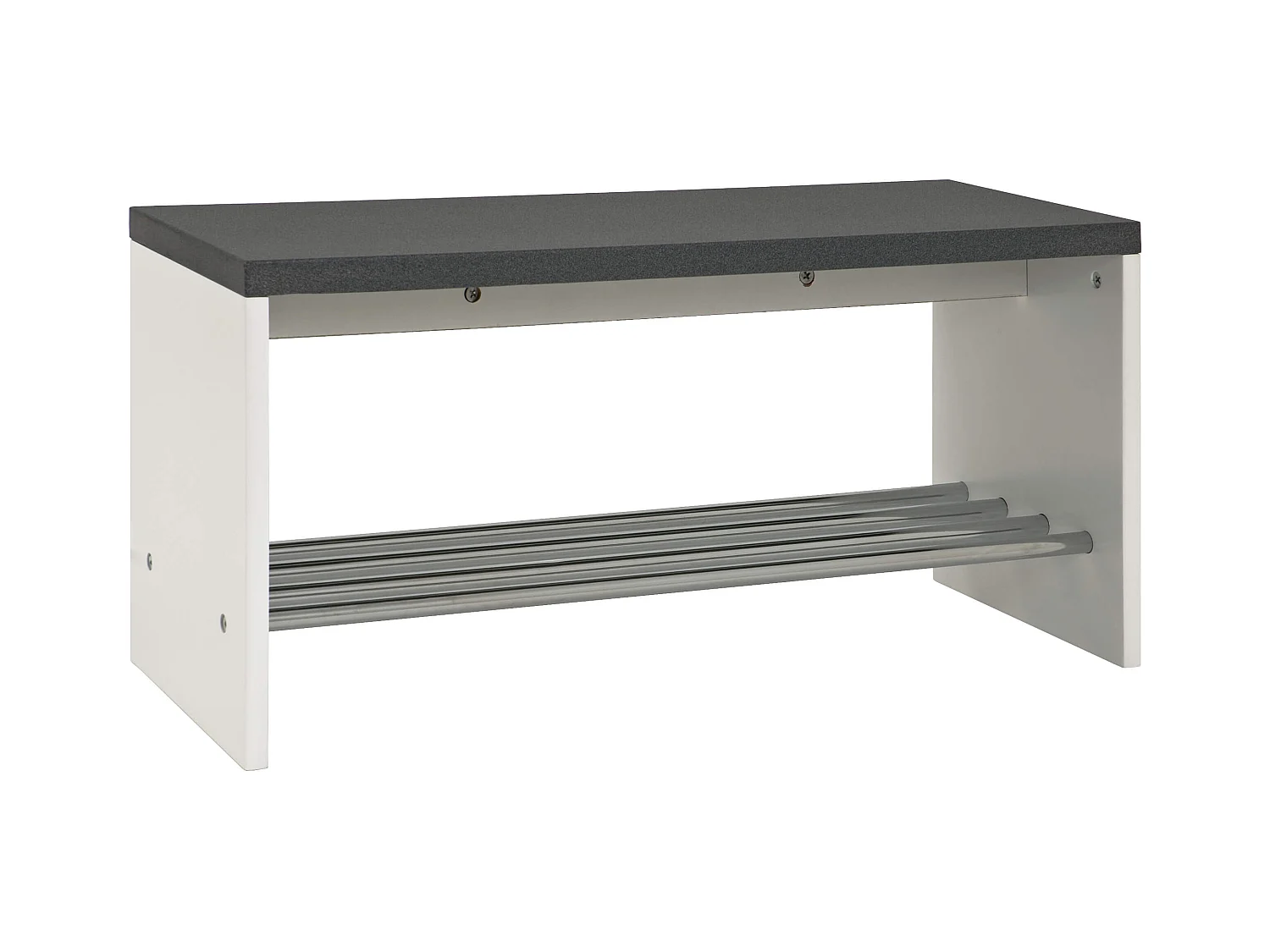 Panca per scarpe design bianco e granito 1 ripiano Nico