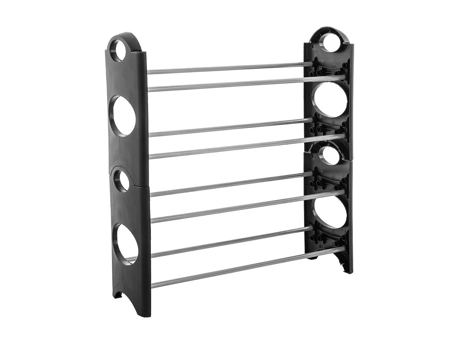 Lot de 2 Rack à Chaussures "Clipsables" 62cm Noir