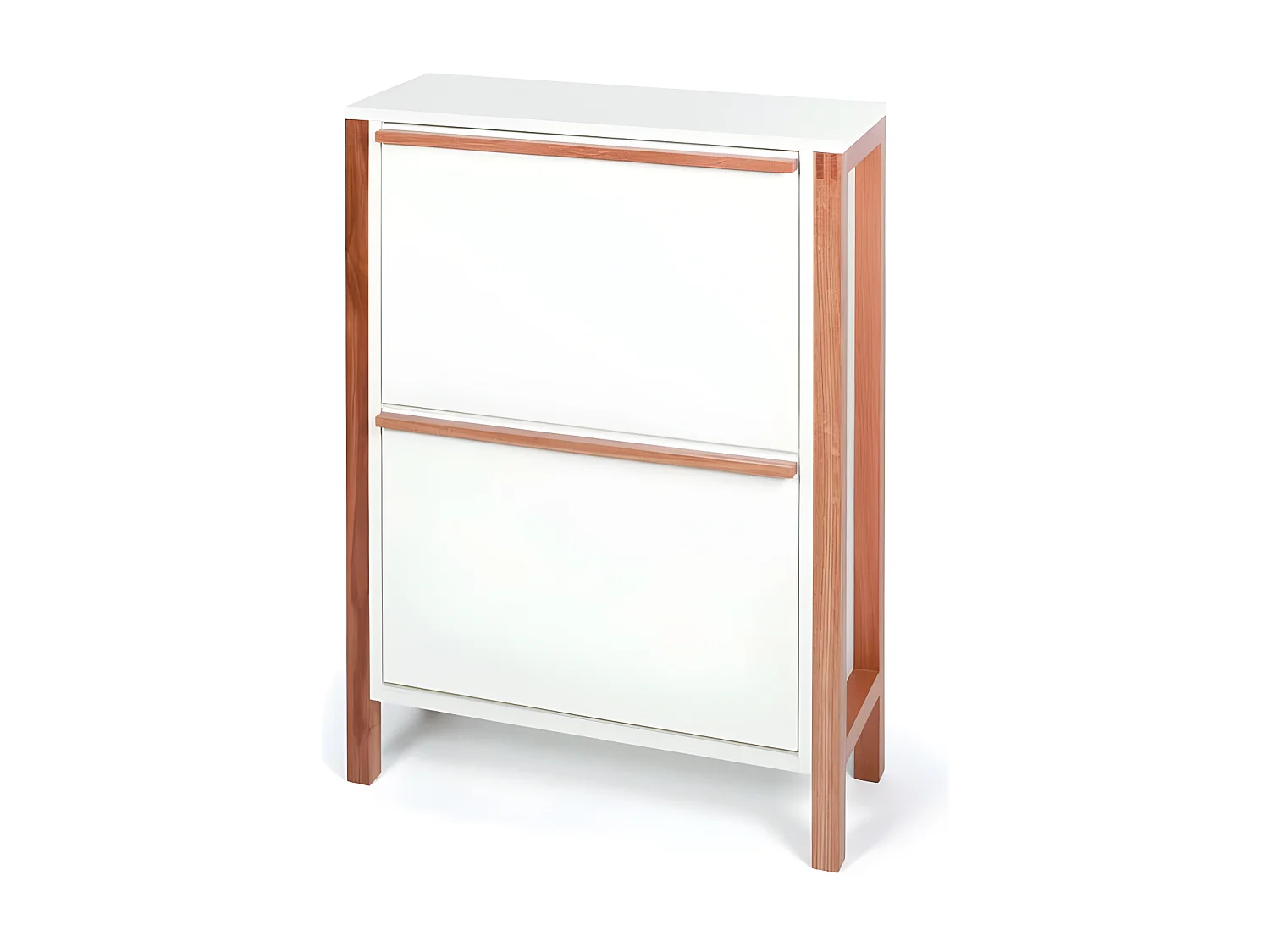 Meuble à Chaussures 2 Compartiments "Northgate" 93cm Blanc