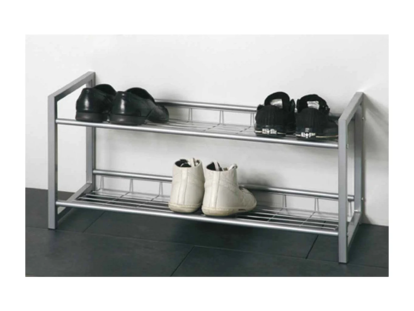 Range-Chaussures en Acier "Plase" 80cm Argent