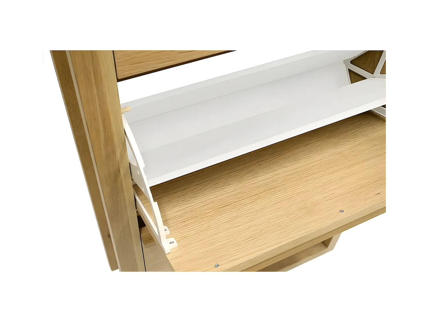 Meuble à Chaussures 3 Compartiments "NewEst" 138cm Chêne