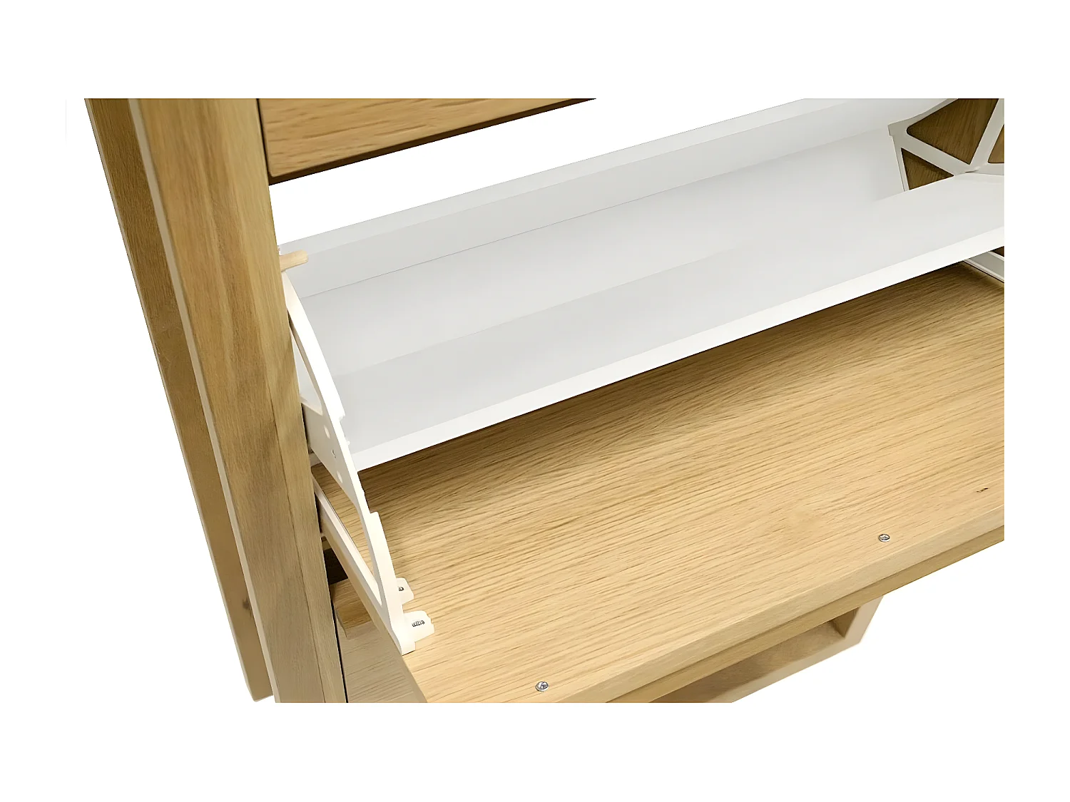 Meuble à Chaussures 3 Compartiments "NewEst" 138cm Chêne