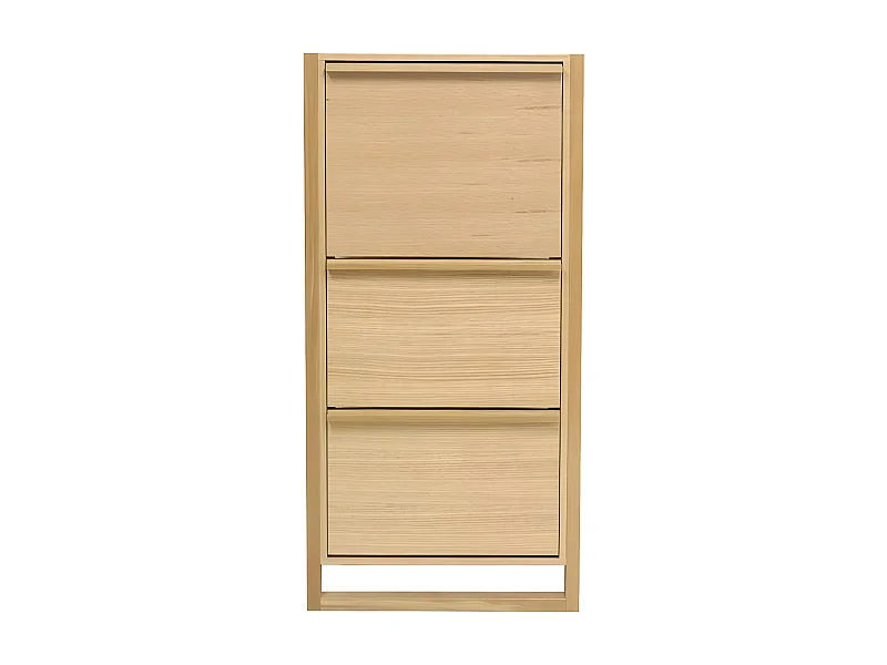 Meuble à Chaussures 3 Compartiments "NewEst" 138cm Chêne