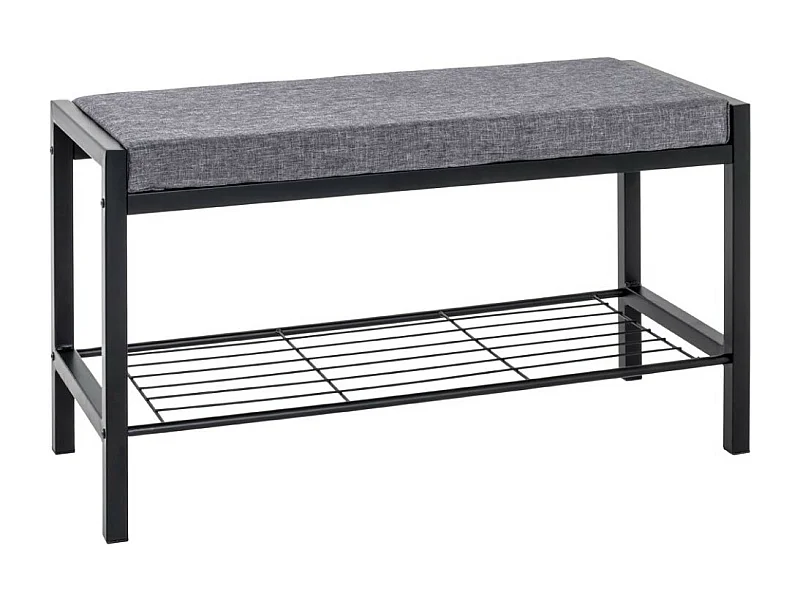 Range-Chaussures avec Siège "Mia" 80cm Gris