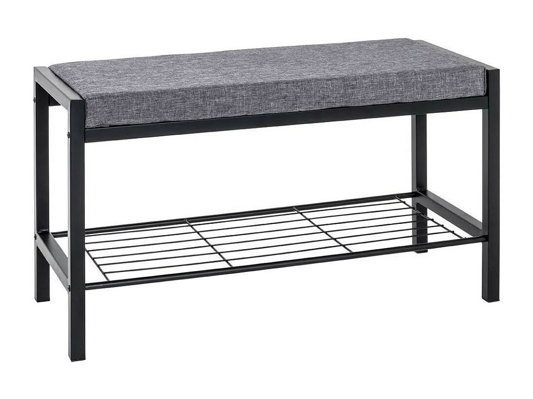 Range-Chaussures avec Siège "Mia" 80cm Gris