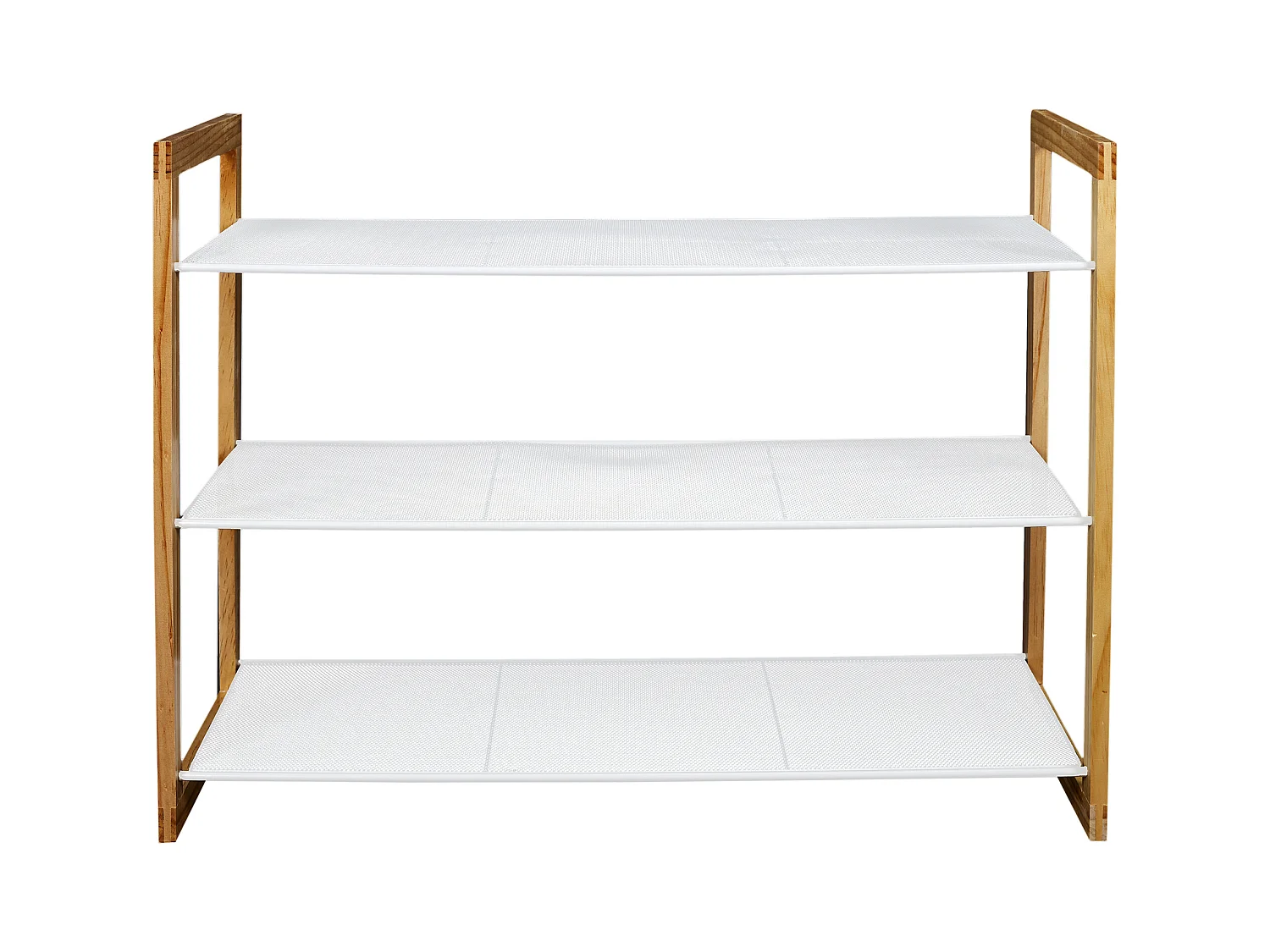 Meuble Chaussure City 3 Etageres Beige, Blanc