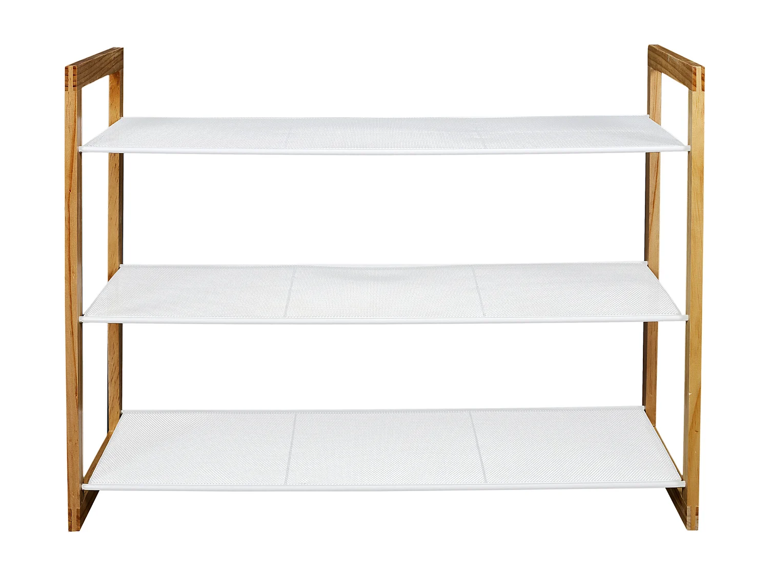 Meuble Chaussure City 3 Etageres Beige, Blanc