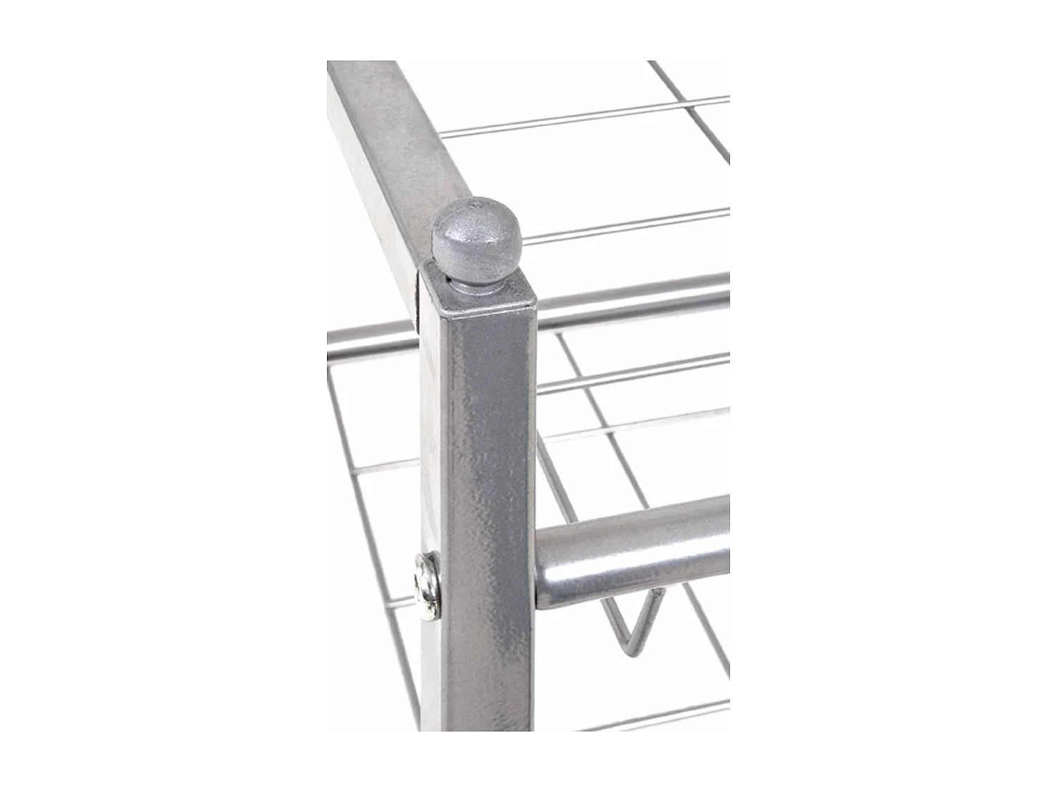 Range-Chaussures 8 Paires "Klom" 80cm Argent