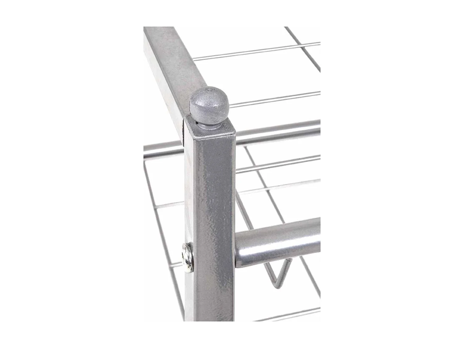 Range-Chaussures 8 Paires "Klom" 80cm Argent