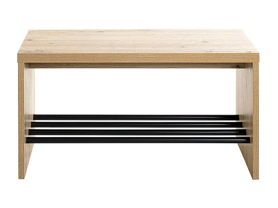 Banc à Chaussures "Wilfried" 70cm Chêne & Noir