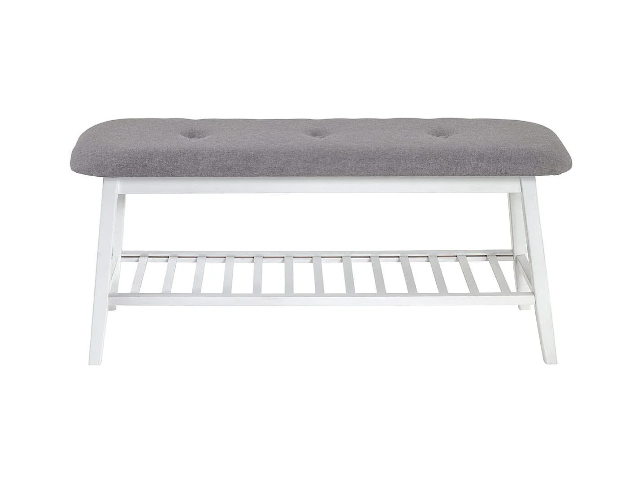 Range-Chaussures & Banc "Bambou" 100cm Blanc