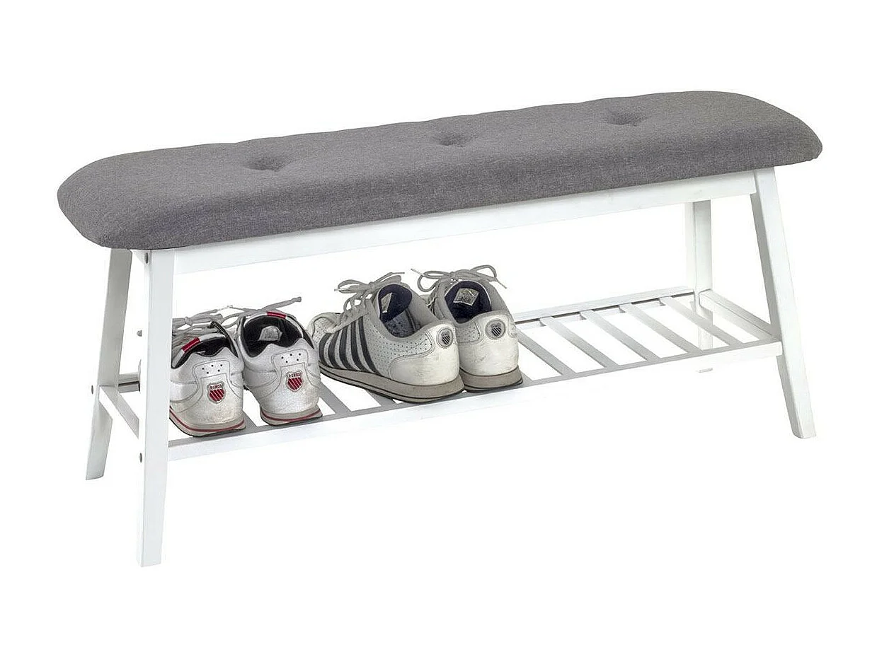 Range-Chaussures & Banc "Bambou" 100cm Blanc