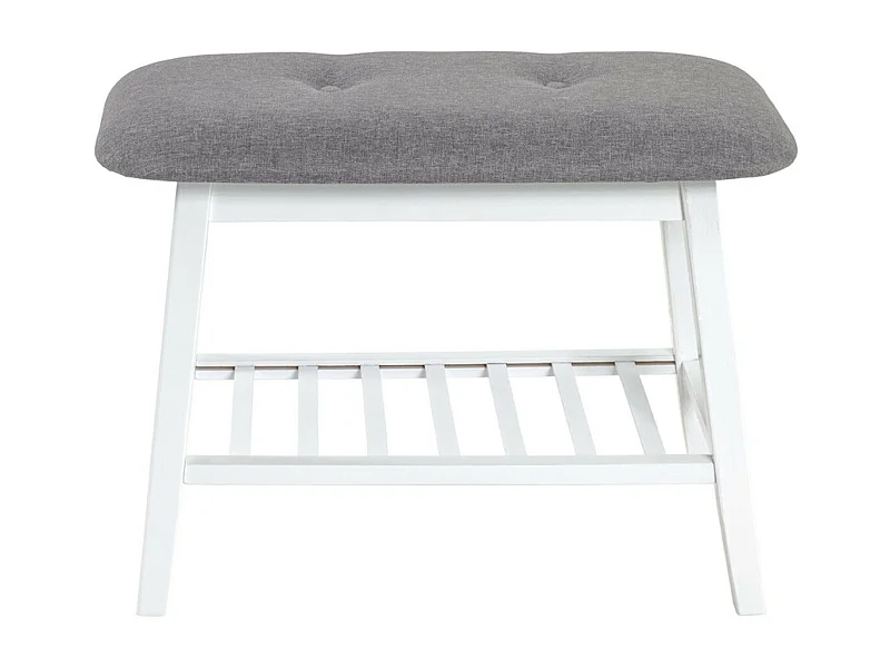 Range-Chaussures & Banc "Bambou" 60cm Blanc