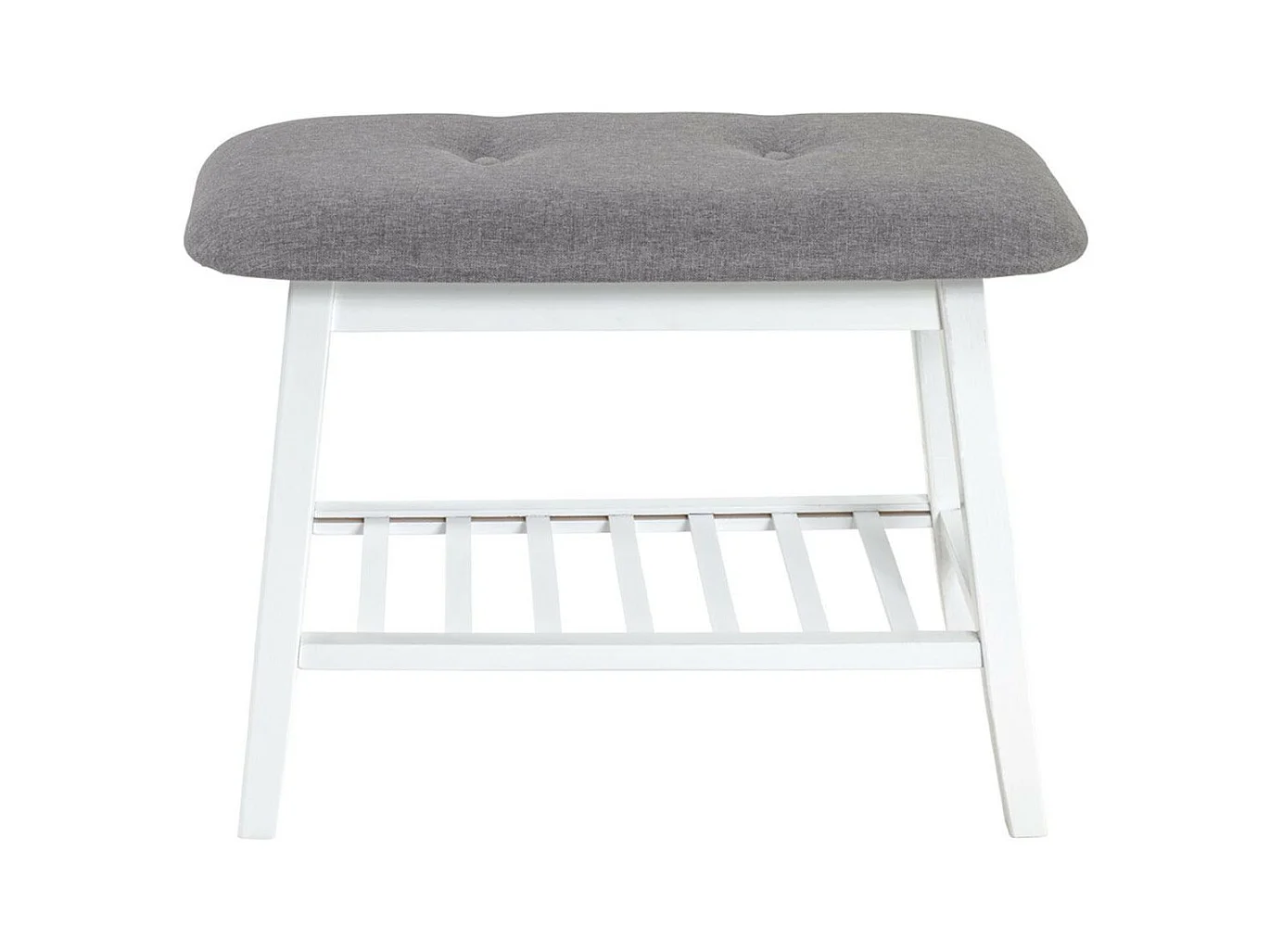 Range-Chaussures & Banc "Bambou" 60cm Blanc