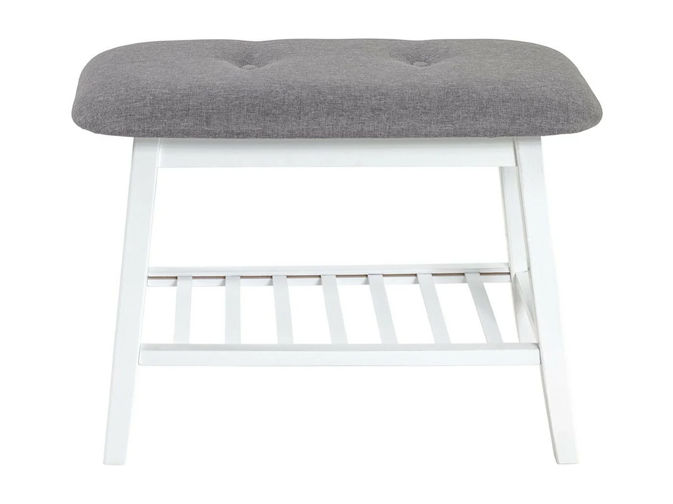 Range-Chaussures & Banc "Bambou" 60cm Blanc