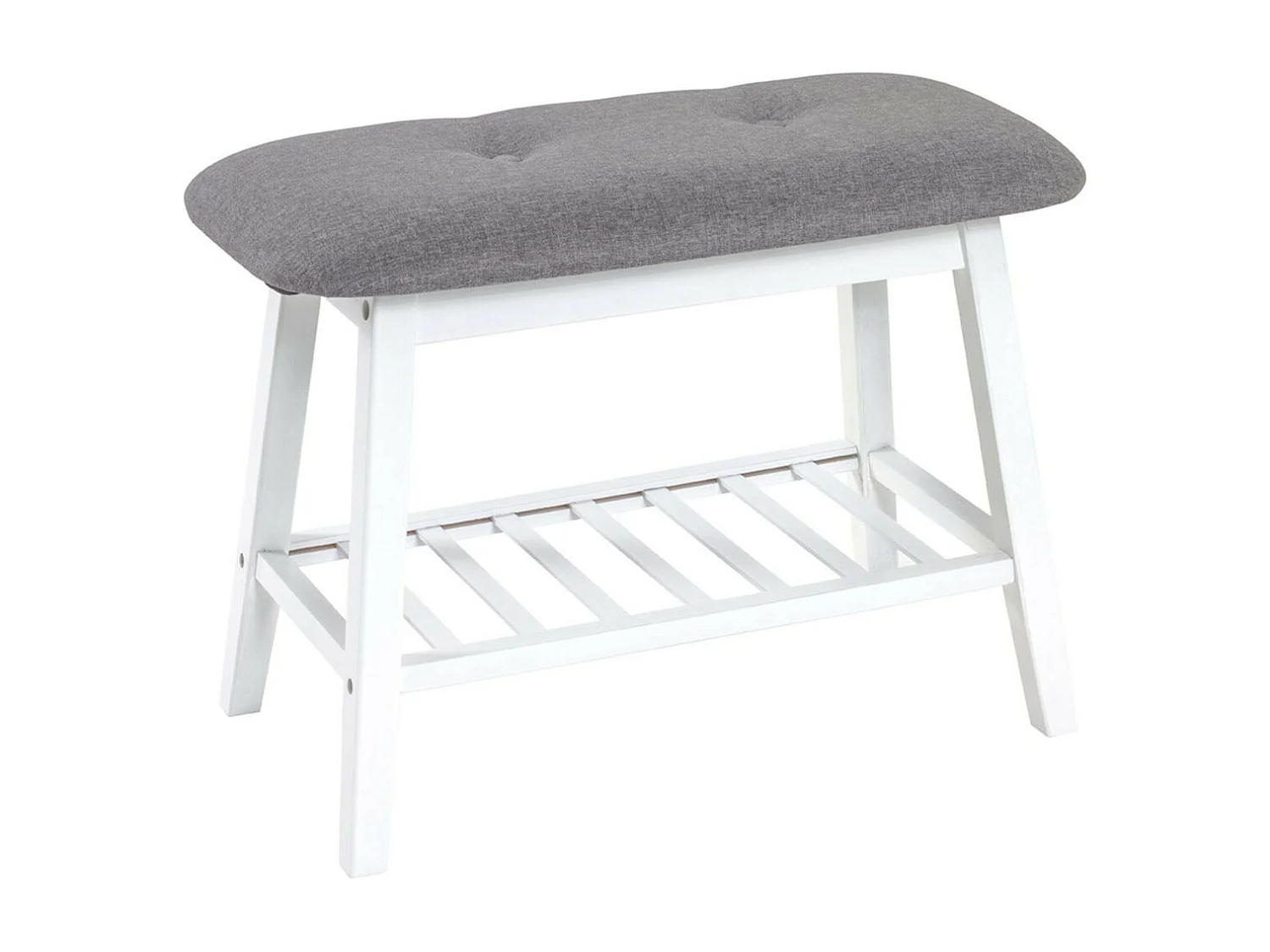 Range-Chaussures & Banc "Bambou" 60cm Blanc