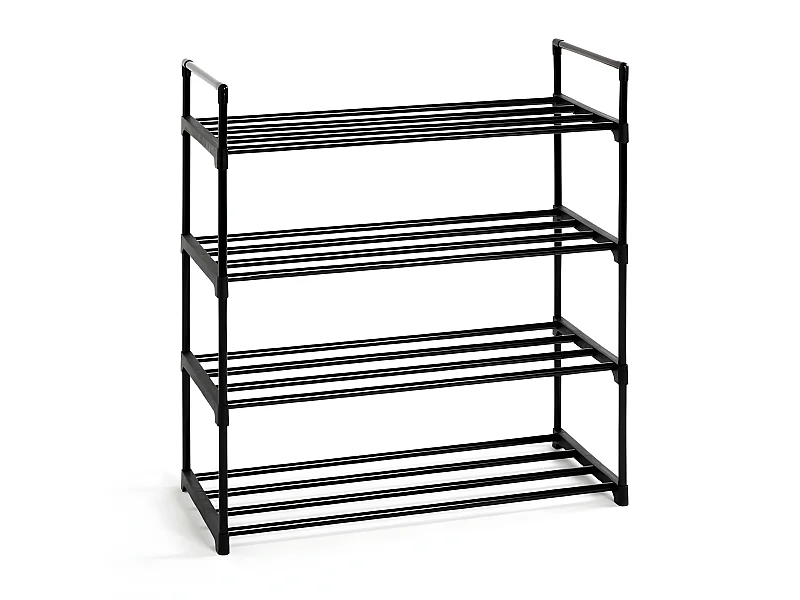 Étagère à Chaussures "4 Niveaux" 74cm Noir