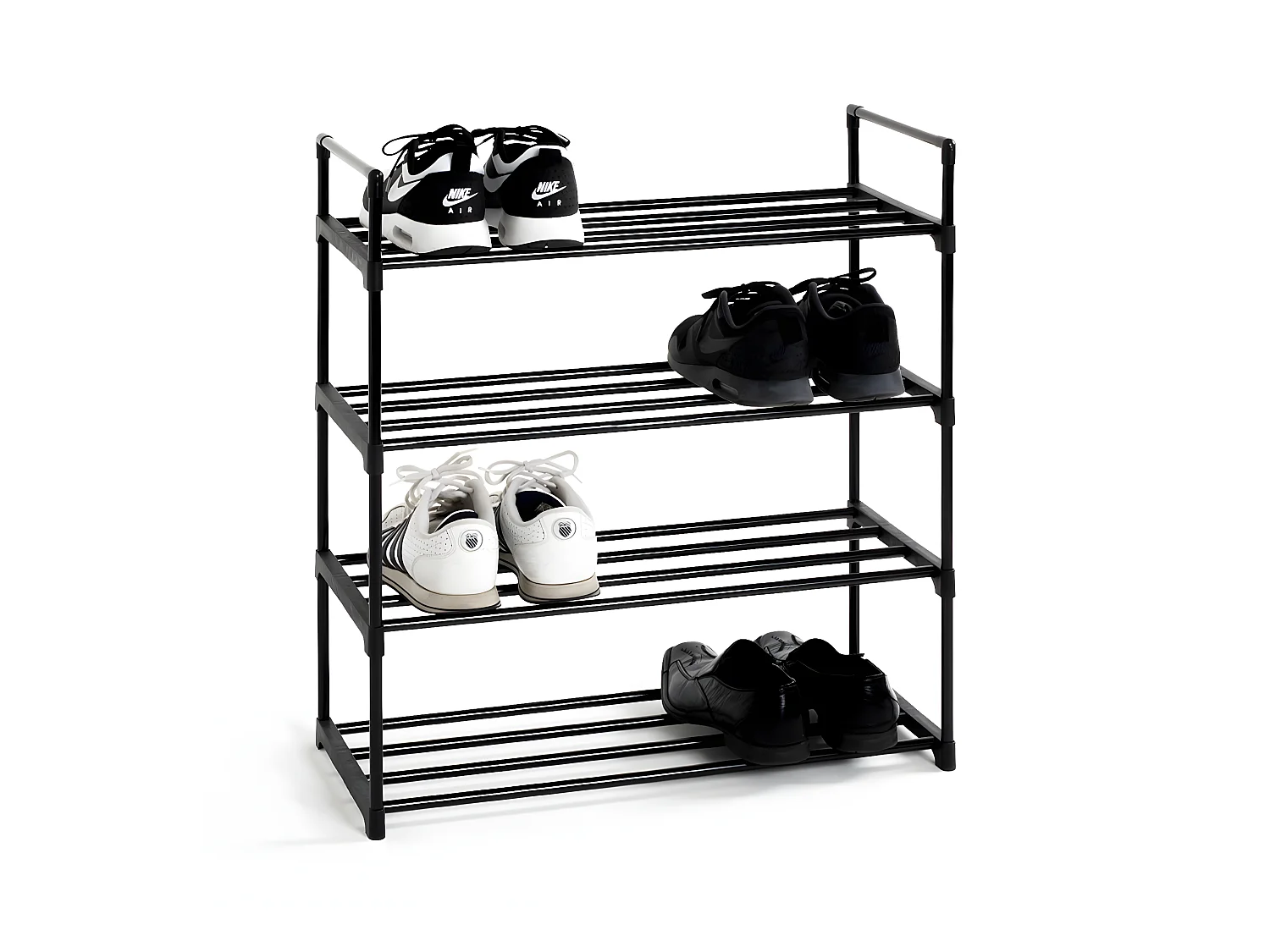 Étagère à Chaussures "4 Niveaux" 74cm Noir