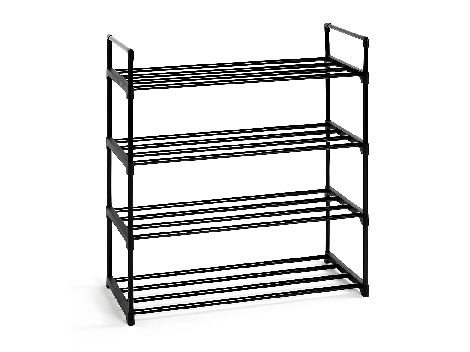 Étagère à Chaussures "4 Niveaux" 74cm Noir