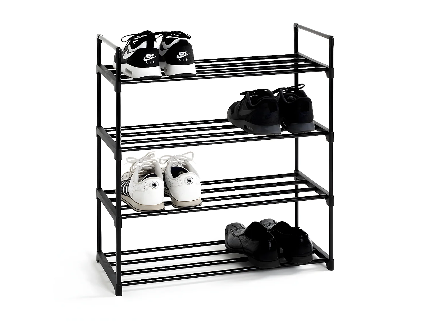 Étagère à Chaussures "4 Niveaux" 74cm Noir