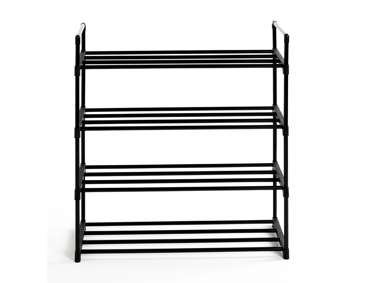 Étagère à Chaussures "4 Niveaux" 74cm Noir