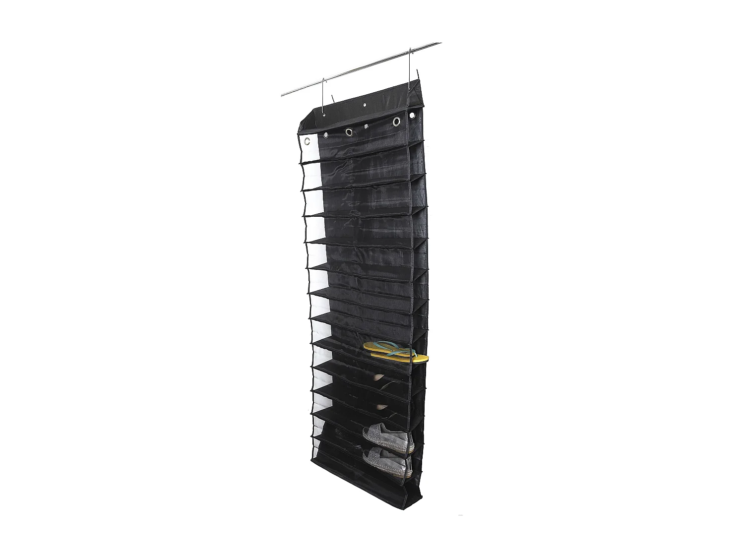 Rangement Chaussure Suspendu 26 Paires 55x170 Noir