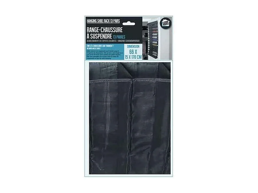Rangement Chaussure Suspendu 26 Paires 55x170 Noir