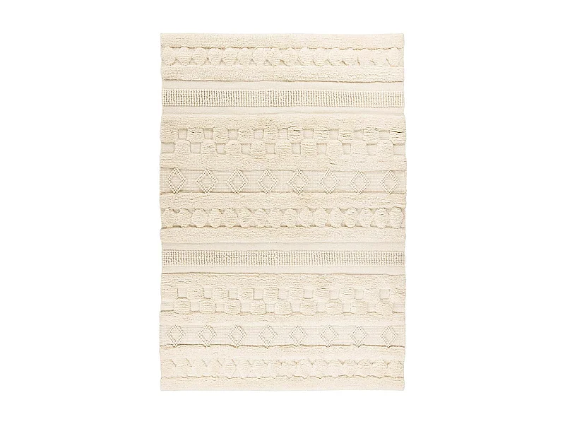 Tapis Bohème Fait à la Main "Bohist" Naturel 200 x 200 cm