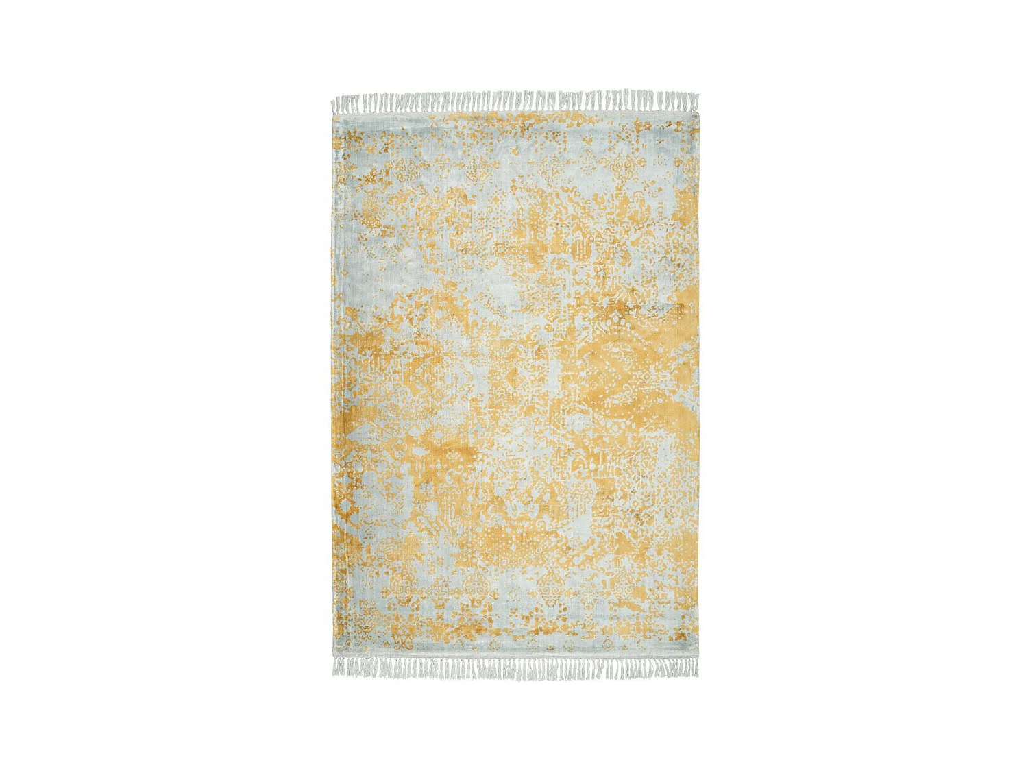 Tapis Tissé à la Main Imprimé "Dolce Vita" Gris & Or 120 x 170 cm