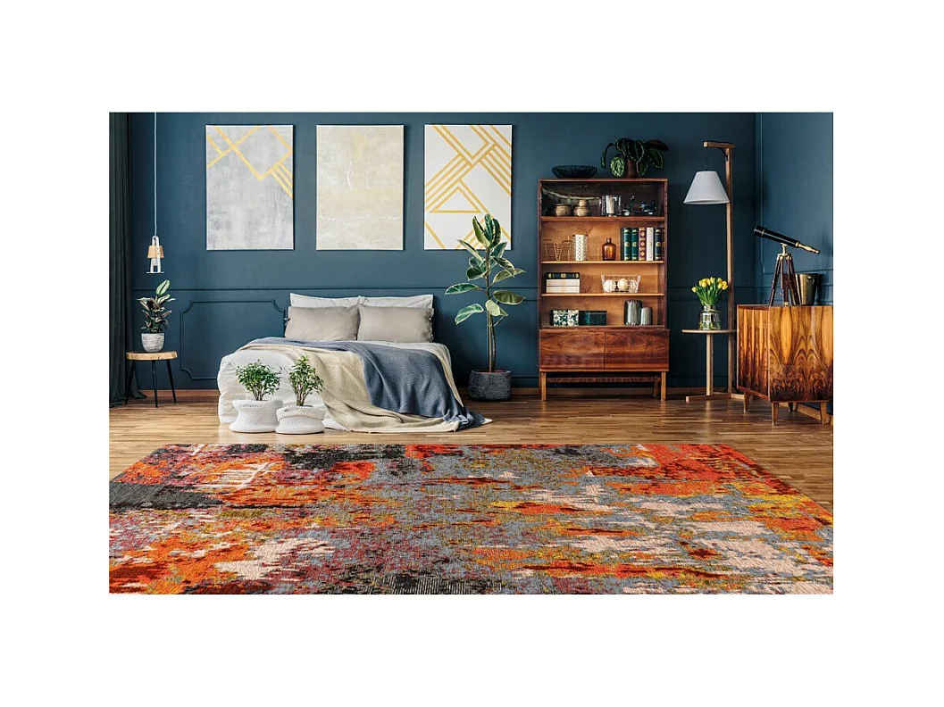 Tapis Tissé Imprimé à Motifs "Primavera III" Multicolore 120 x 180 cm