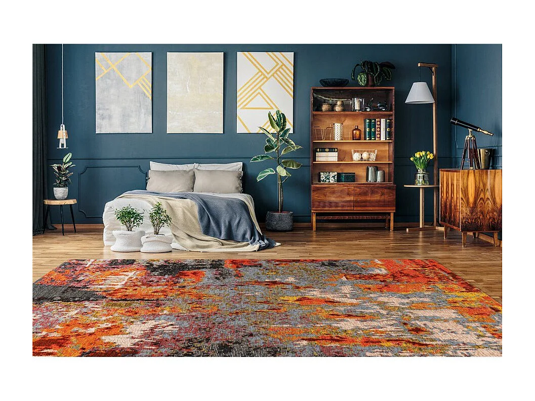 Tapis Tissé Imprimé à Motifs "Primavera III" Multicolore 120 x 180 cm