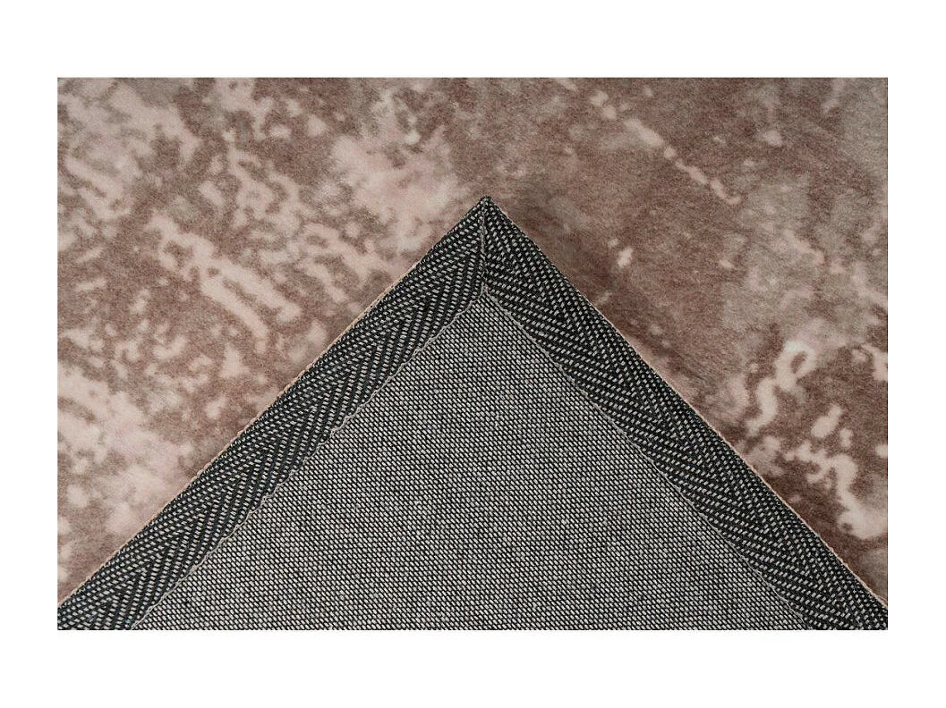 Tapis Tissé Rétro à Poils Plats "Saphira" Beige 160 x 230 cm