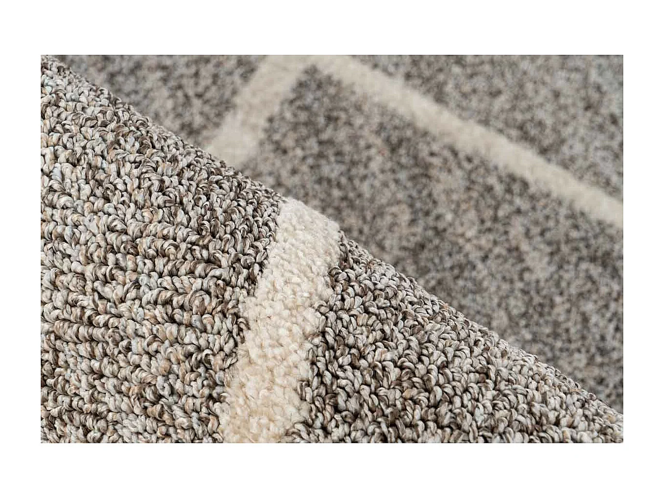 Tapis Tissé Graphique "Rhombus II" Beige & Marron 120 x 170 cm