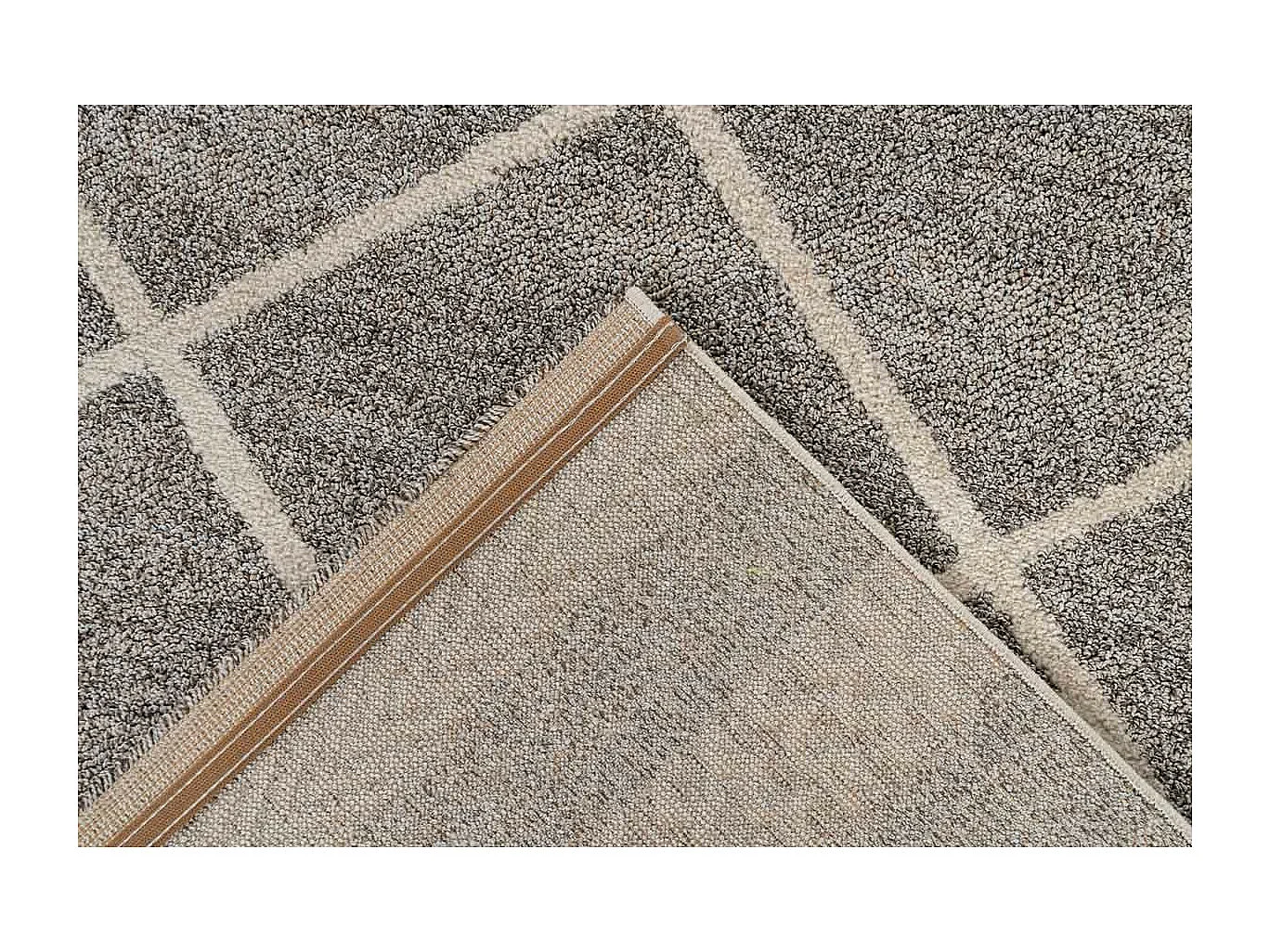 Tapis Tissé Graphique "Rhombus II" Beige & Marron 120 x 170 cm