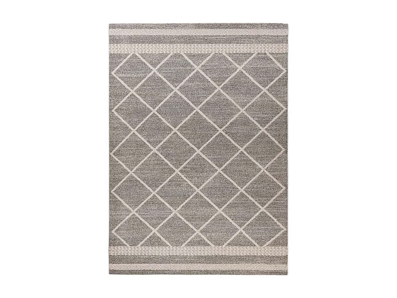Tapis Tissé Graphique "Rhombus II" Beige & Marron 120 x 170 cm